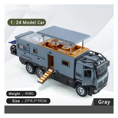 (grey, 1/24-Size:23*6.3*10cm) 1/24 Benz Nomadison Alloy Rv Model Off-road Vehicle Simulation Sou