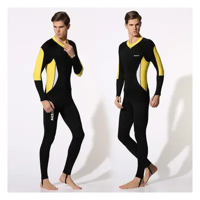 (yellow, S) Jellyfish Suit Men&apos;s One Piece Hooded Snorkeling Suit+diving Sun Protection Jel