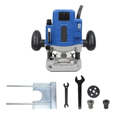 (blue) Corded Plunge Router 1200w Electric Hand Planer With Parallel Guide Holder 25000rpm Wood 