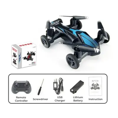 (blue) New 2in1 Rc Drone Land-air Remote Control Airplane Rc Car Headless Mini Quadcopter Toy De