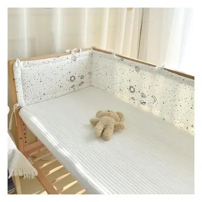 (Planet, 240cm, as the picture) Newborn Baby Bed Guard Cotton Twill Anti-collision Buffer For Sa