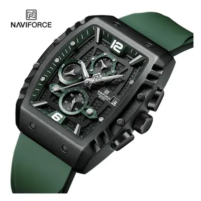 (Green, 260mm) NAVIFORCE Watch Men Original Waterproof Sports Quartz Chronoaraph Wirstwatch NF80