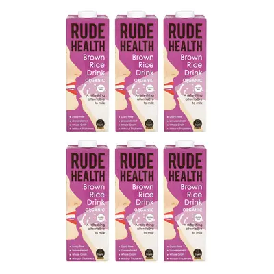 Rude Health Organic Brown Rice Drink, Litre (Pack of 6)