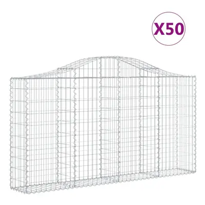 (50 pcs, x x 100/120 cm) vidaXL Arched Gabion Basket Stone Basket Gabion Retaining Wall Galvanis