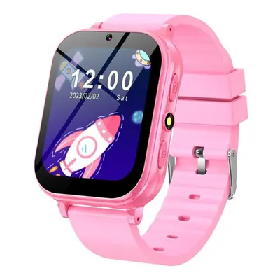 (pink) Kids Games Smart Watch Camera Music Play Flashlight Pedometer Habit Tracking Children Sma