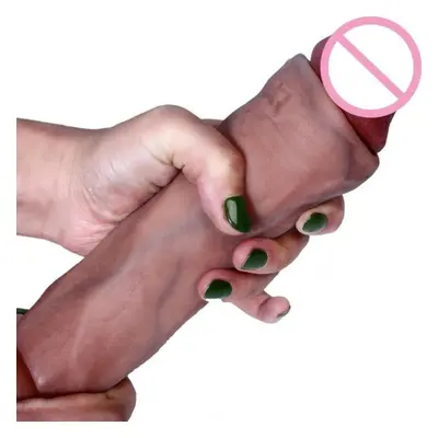 (as the picture) Simulation Dildo Realistic Sliding Foreskin G Spot Clitoris Stimulate Soft Dild