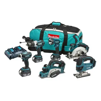 Makita DLX6012PM 18V Piece Cordless Power Tool Kit with x 4.0Ah Batteries