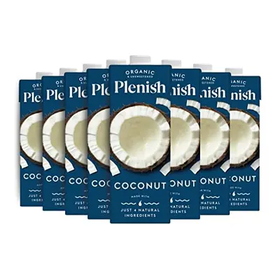 Plenish Organic Unsweetened Coconut Milk (8 x Litre)