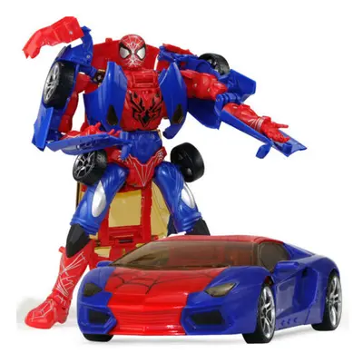 Transformation Superheroes Spider Man Car Robot Action Figure Toy