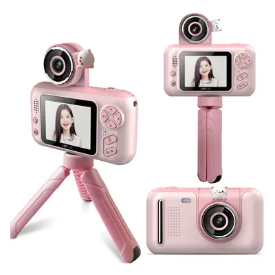 (Pink) Hansona 1080P Handheld 2.4 Inch HD Children's Digital Camera