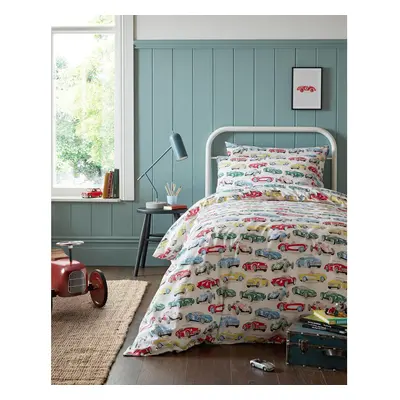 (Double, Multi) Cath Kidston Vintage Cars 220tc Cotton Children Reversible Duvet Cover Set