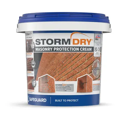 (5L) Stormdry Masonry Waterproofing Cream 25-Year BBA Approved Exterior Brick, Stone, Concrete, 