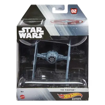 Hot Wheels Star Wars Starships Select Premium Replica of Tie Fighter Moveable Parts Premium Stan