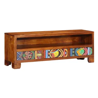 vidaXL TV Cabinet Multicolour 110x30x40 Solid Wood Acacia TV stand