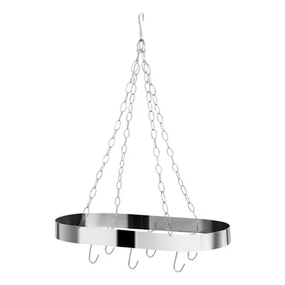 Premier Housewares Matt Chrome Oval Ceiling Rack