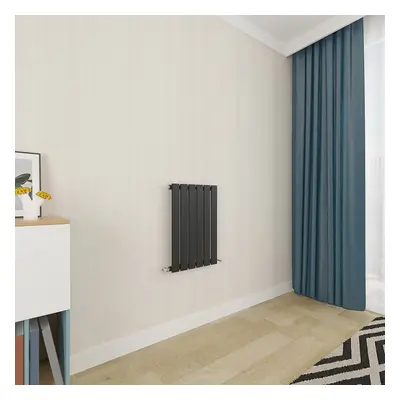 (600x408mm Single) Horizontal flat radiator black all sizes