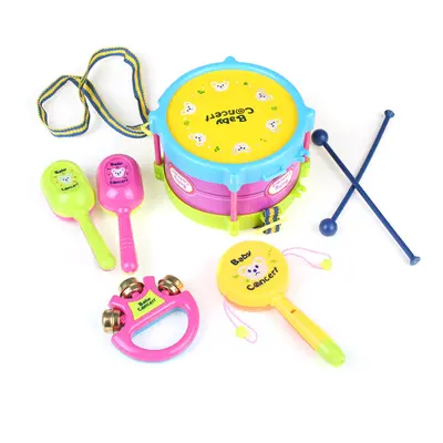 5pcs/Set Baby Boy Girl Drum Musical Instruments Kids Band Kit Children Gift Toys