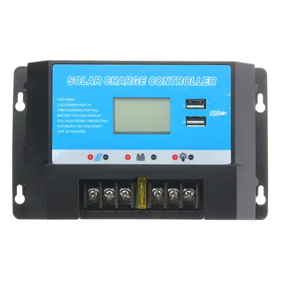 LCD 20A 12/24V Solar Charge Controller Regulator with USB Port