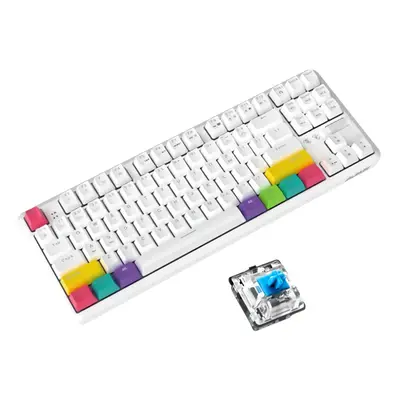 (Blue Switch) Keys Mechanical Keyboard RGB Wireless Bluetooth + Type-C Wired Dual Mode Mechanica