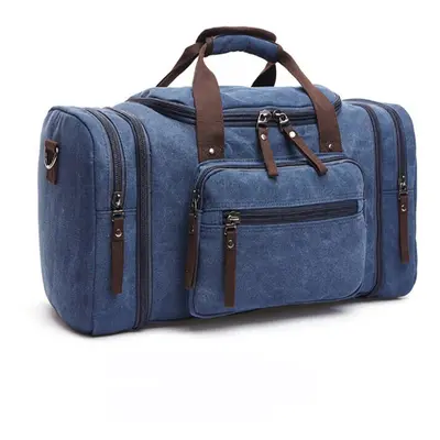 (dark Blue) Durable Multifunction Handbag Men Canvas Sport Bag Training Gym Bag Women Fitness Ba