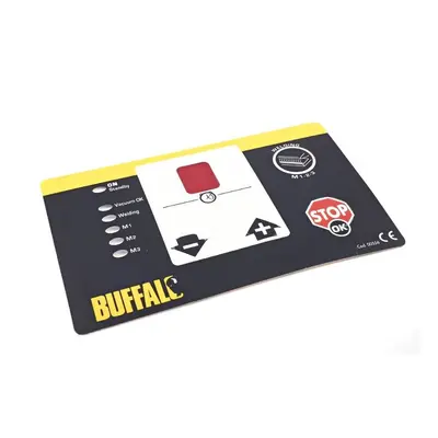 Control Panel Adhesive Label for Buffalo Vac Pack Machine