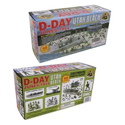 BMC WW2 D-Day Plastic Army Men - Utah Beach 40pc Soldier Figures Plays