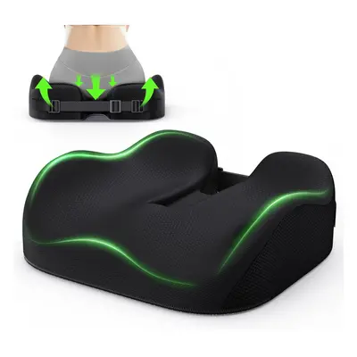 (Schwarz) Ergonomic Office Chair Seat Cushion, Memory Foam Coccyx Cushion, Hip, Coccyx, Sciatica