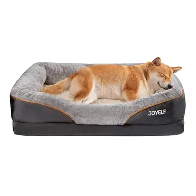 JOYELF Large Memory Foam Dog Bed, Orthopedic Dog Bed & Sofa with Removable Washable Cover and Sq