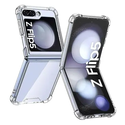 Case for Samsung Galaxy Z Flip 5, Premium Transparent Crystal Clear Bumper Phone Case for Samsun