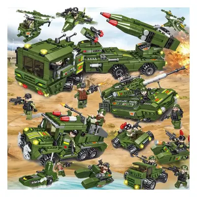 (Missile-713Pcs) 1256pcs Police Station Building Blocks Toys For Boys City Series Blocks Toys Ed