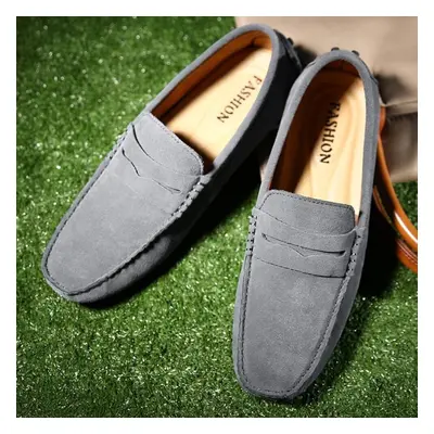 (grey, EU: 38) Men's Moccasins Penny Wildsmith Loafer Driving Gommino Comfort Flats Casual Slip-