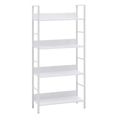 vidaXL 4-Layer Book Shelf White Engineered Wood Standing Shelf Book Cabinet