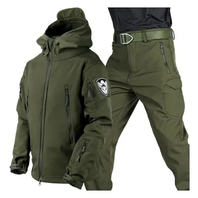 (green, M) Cross Border Travel New Product Shark Skin Soft Shell Charge Suit Set Men&apos;s Camo