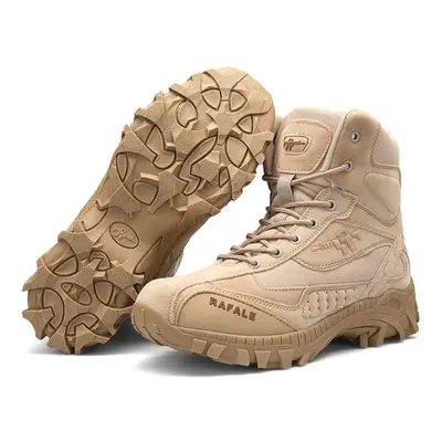 (sand, 46) Men&apos;s Military Boots Combat Boots Large Size