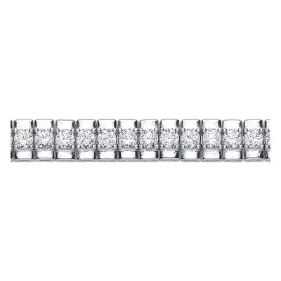 Jewelco London Ladies Rhodium Sterling Silver CZ Tennis Row Style Watch Strap Bracelet - GVB606