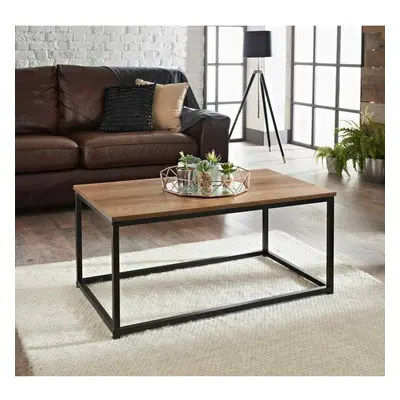 Wooden Top And Metal Frame Contemporary Coffee table