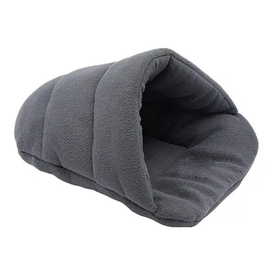 (Grey, L) Pet Beds Soft Warm Pet Cave Igloo For Small Dogs Or Cats