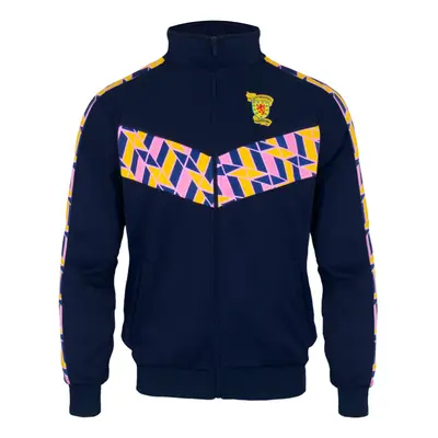 (Navy/Multi, Large) Scotland Mens Jacket Track Top Retro OFFICIAL Football Gift