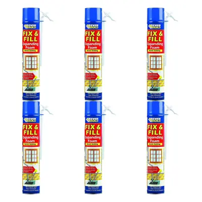 Everbuild Fix and Fill Quick Setting Expanding Foam, ml EVFF7 (Pack of 6)