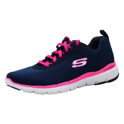 Skechers Women's Flex Appeal 3.0-Insiders Navy/Hot Pink Sneaker W US