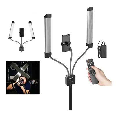 AMBITFUL AL 3000K 6000K 40W Double Arms Fill LED Light Long Strips Video Lamp with LCD Screen wi