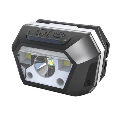 (Cool White) 650LM XPE+SMD Smart Sensor Mini Headlamp 2Modes USB Rechargeable Waterproof Outdoor