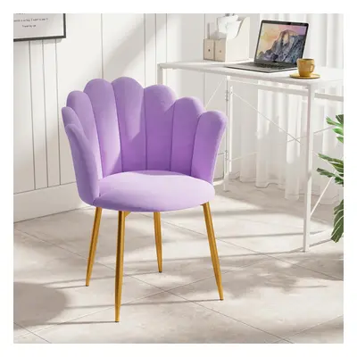 (purple) joolihome Armchair Tub Chair, Velvet Shell Chair Single Sofa Chair Accent Chair with Go