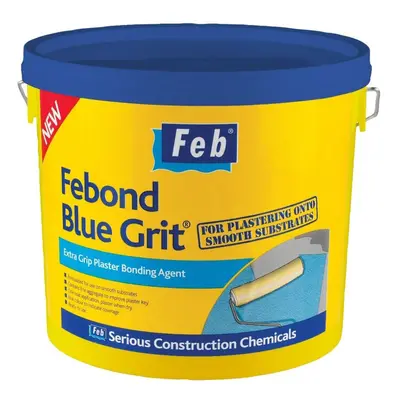 Febond Blue Grit - Extra grip plaster bonding agent - 10L