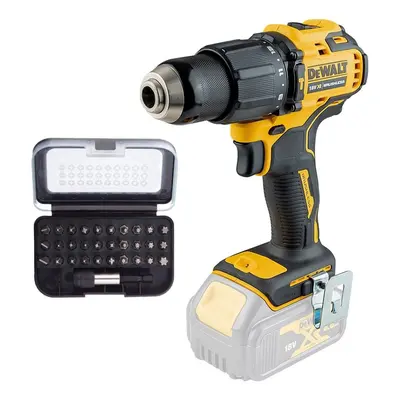 Dewalt DCD709N 18v XR Li-Ion Brushless Compact Combi Hammer Drill + 32pc Acc Set