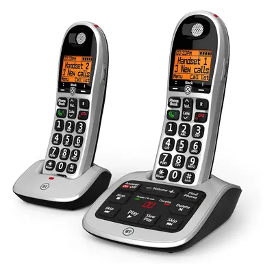 BT BT4600 Twin Big Button Dect Telephone with Answer Machine