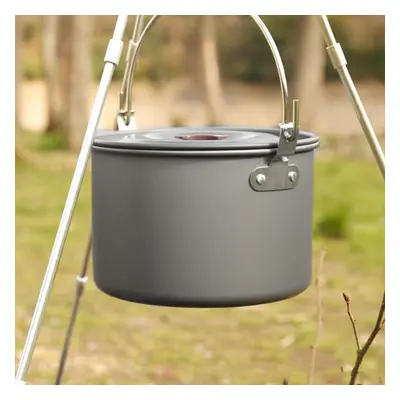 Camping Hanging Pot Aluminum Large Capacity With Lid Ultralight Portable Cooking