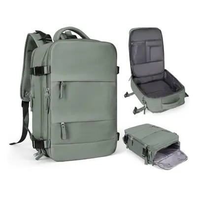 (green) Travel Backpack Carry On Personal Item Bag For Flight Approved, Hand Luggage Suitcase Wa