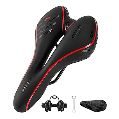 OUXI Bike Seat,Gel Bicycle Saddle Comfortable Soft Breathable Cycling Bicycle Seat Cushion Pad w