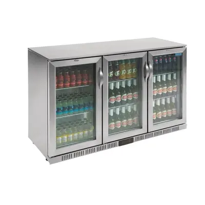 Polar G-Series Back Bar Cooler with Hinged Doors Stainless Steel 330Ltr